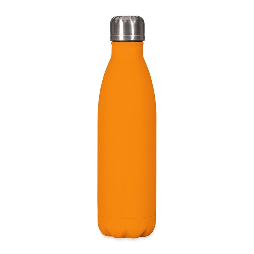 Garrafa Inox 750ml Laranja Academia Escola Faculdade Esportes