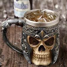 Caneca Decorativa Viking Resina Copo Chopp inox