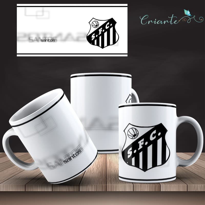 Caneca Porcelana Coleção Santos #04