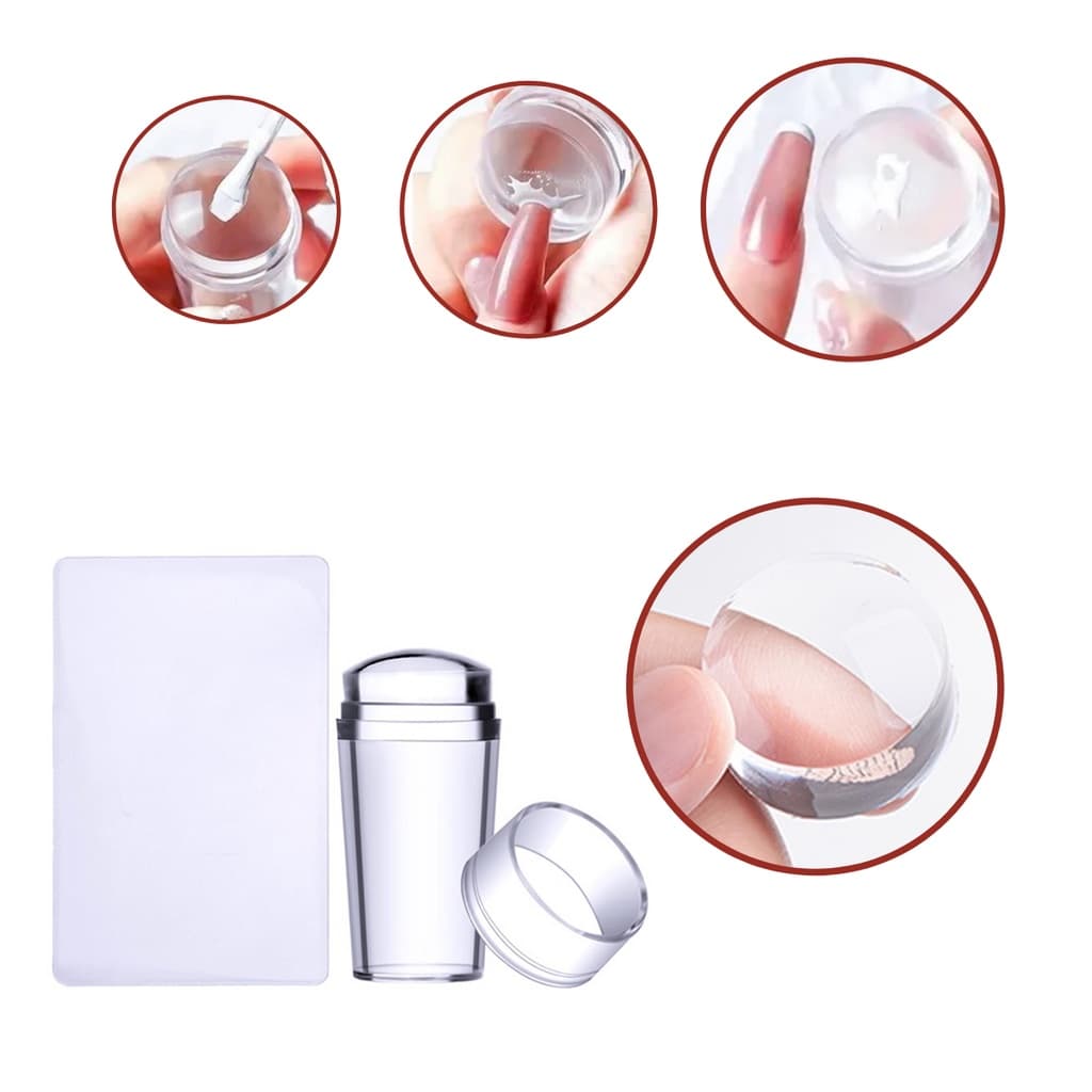 Carimbo De Unha P/ Francesinha Silicone Transparente Nailart