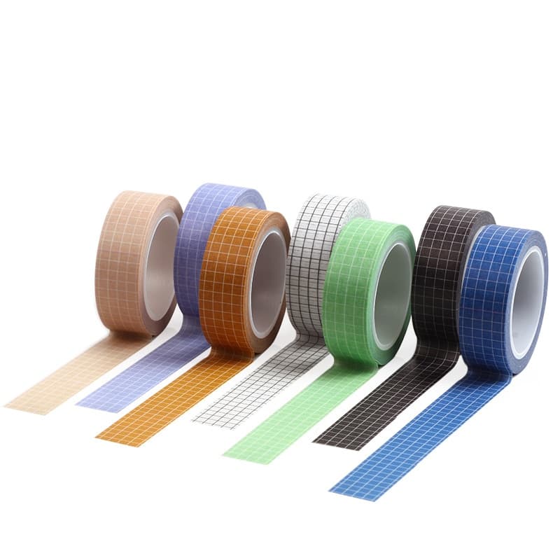 1 Pc 10M Preto E Branco Grade Washi Fita Papel Japonês DIY Planejador Adesiva Fitas Adesivas Adesivos Decorativas De Pap