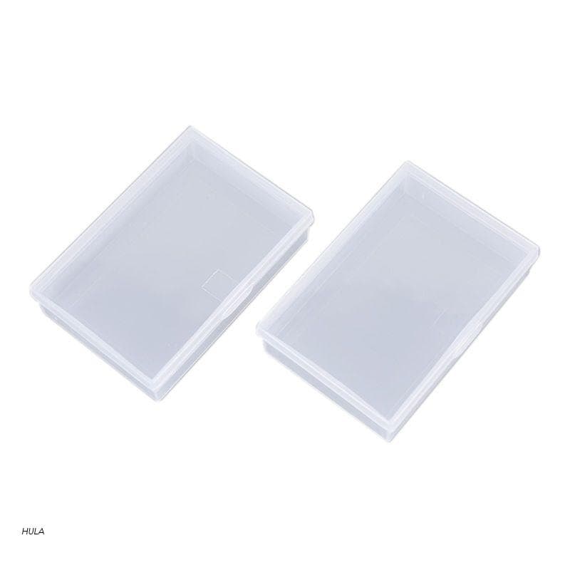 2 Peças Recipiente/Caixa Transparente Para Cartas Baralho