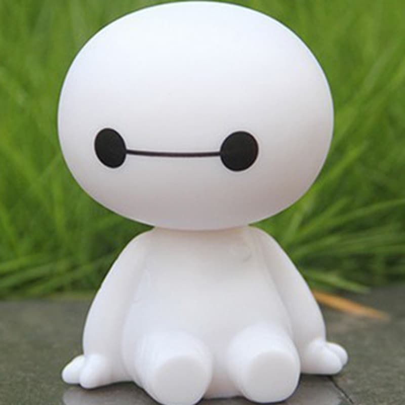 Boneco Robô Que Balança A Cabeça Baymax Para Decoração De Interior De Automóveis