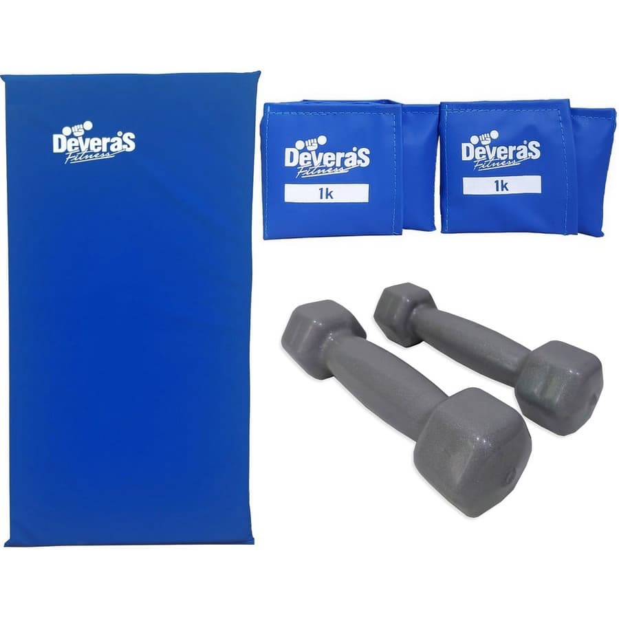 kit halteres emborrachado 1 kg peso musculacao tornozeleira de peso 1 kg colchonete academia