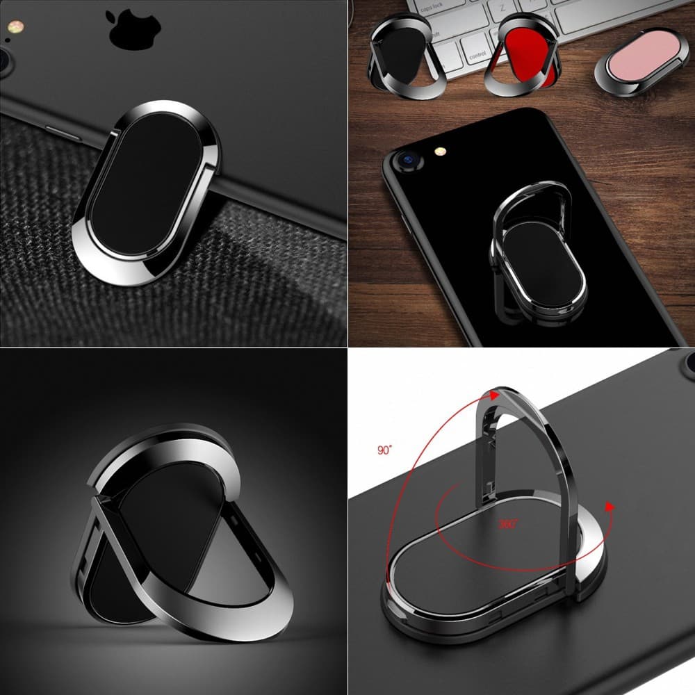 Suporte Magnético Para Smartphone Mall Spinner iRing 360 Graus Giratório Grosso Preto Forte