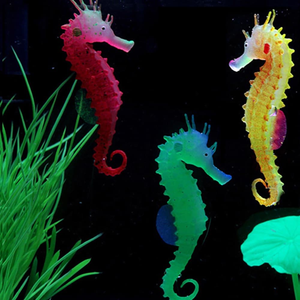 Água De Peixe De Silicone Verde Para Decoração De Aquário/Hipopópulos