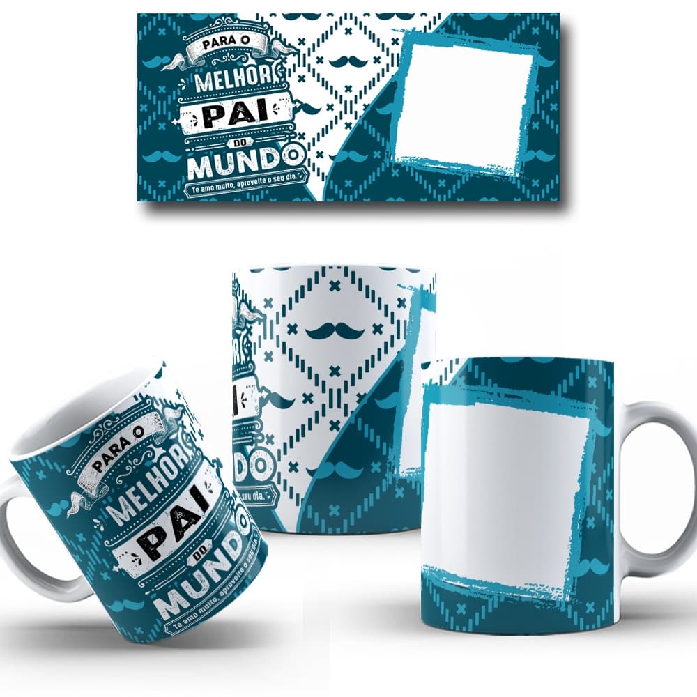 Caneca Para o Melhor Pai do Mundo, Porcelana 325 ML