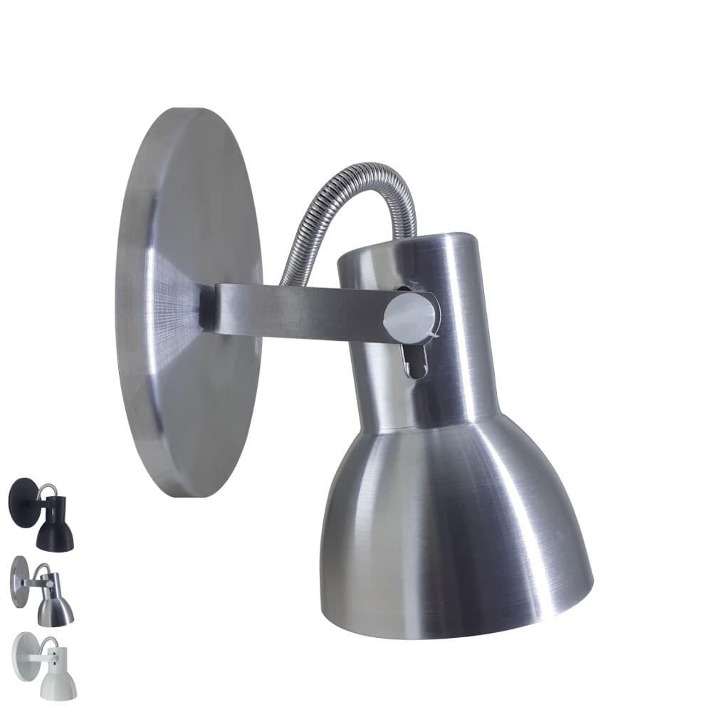 Arandela Luminaria De Parede Casa Apartamento Aluminio BaseLampada Comum LED E27 Direcionavel Bivolt
