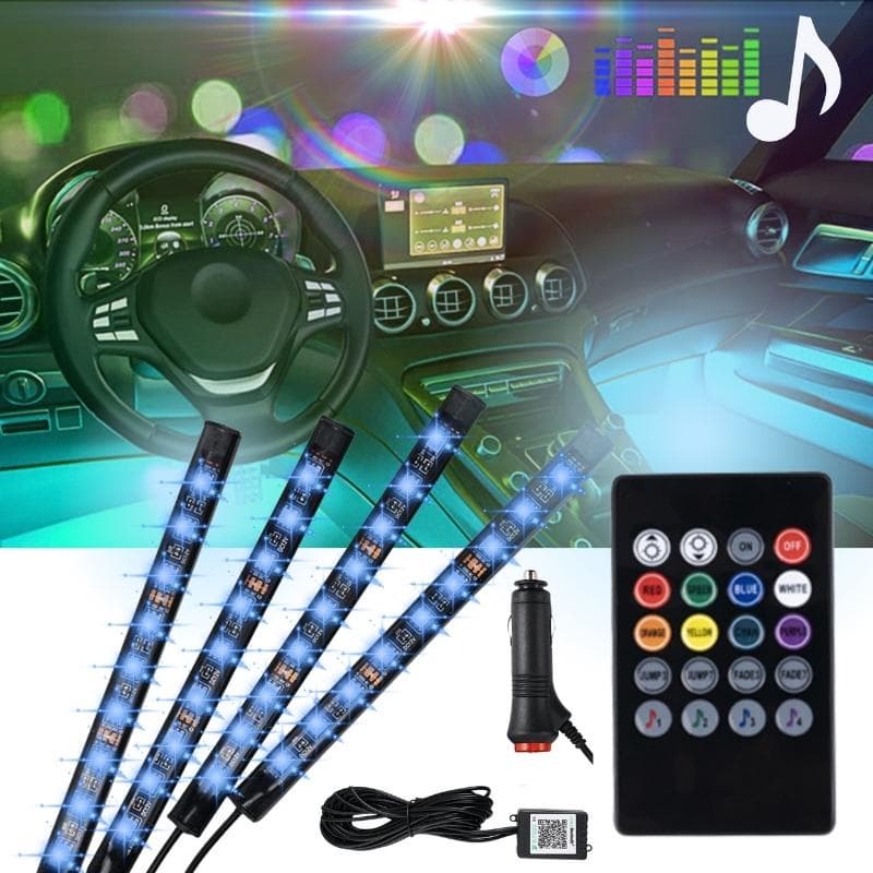 Luz Led Neon Cores Ambiente Interno Automotivo Tuning