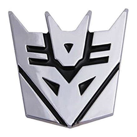 Kit 02 Transformers Adesivo Emblema Tuning Carro Decepticons 8cm Alumínio  Automotivo