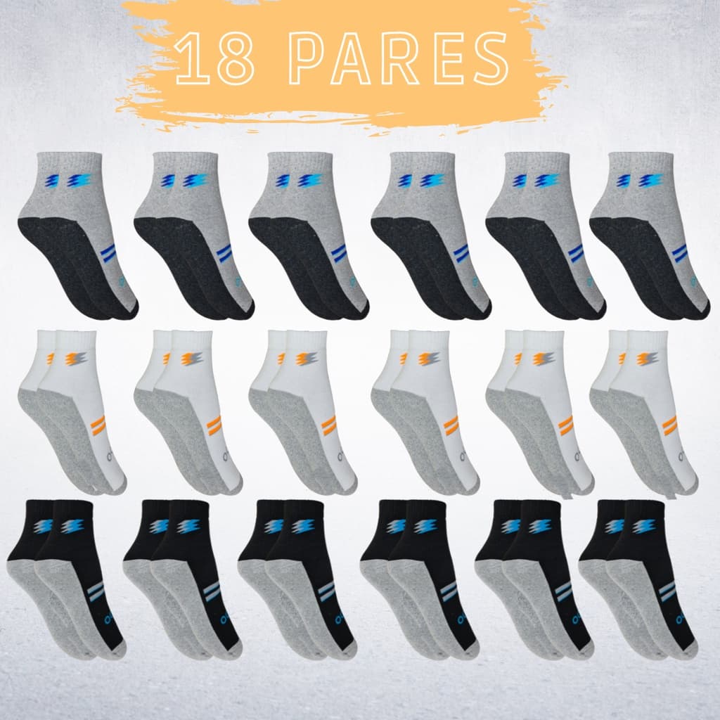 Meia Masculina Kit 18 Pares Ock Prime Cano Médio Algodão Atacado