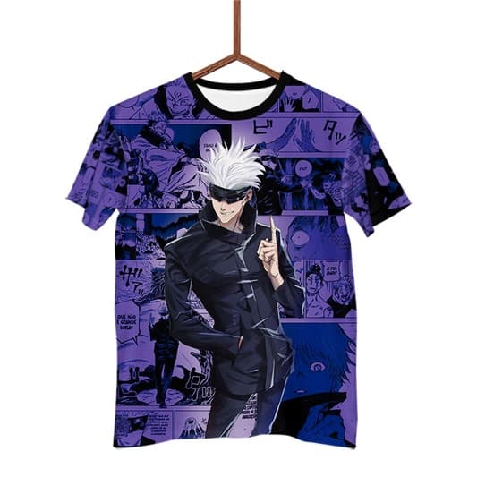 Blusa Camisa Camiseta Anime Jujutsu Kaisen Gojou Satoru Mangá G2450
