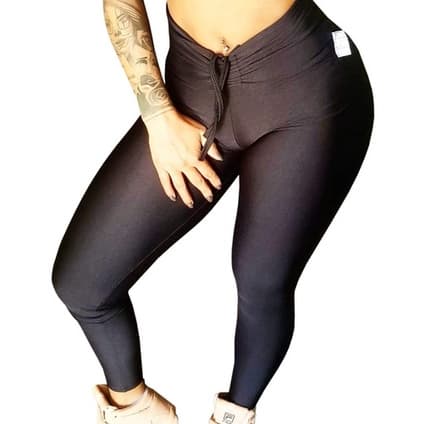 Legging com cordinha  legue empina bumbum alta qualidade A cordinha proporciona um efeito de cintura mais fina