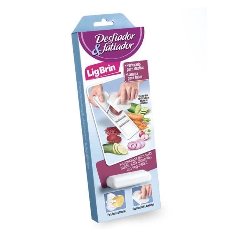 Cortador De Legumes Fatiador Desfiador Com suporte Protetor Dedos Segurança Prático Promoção
