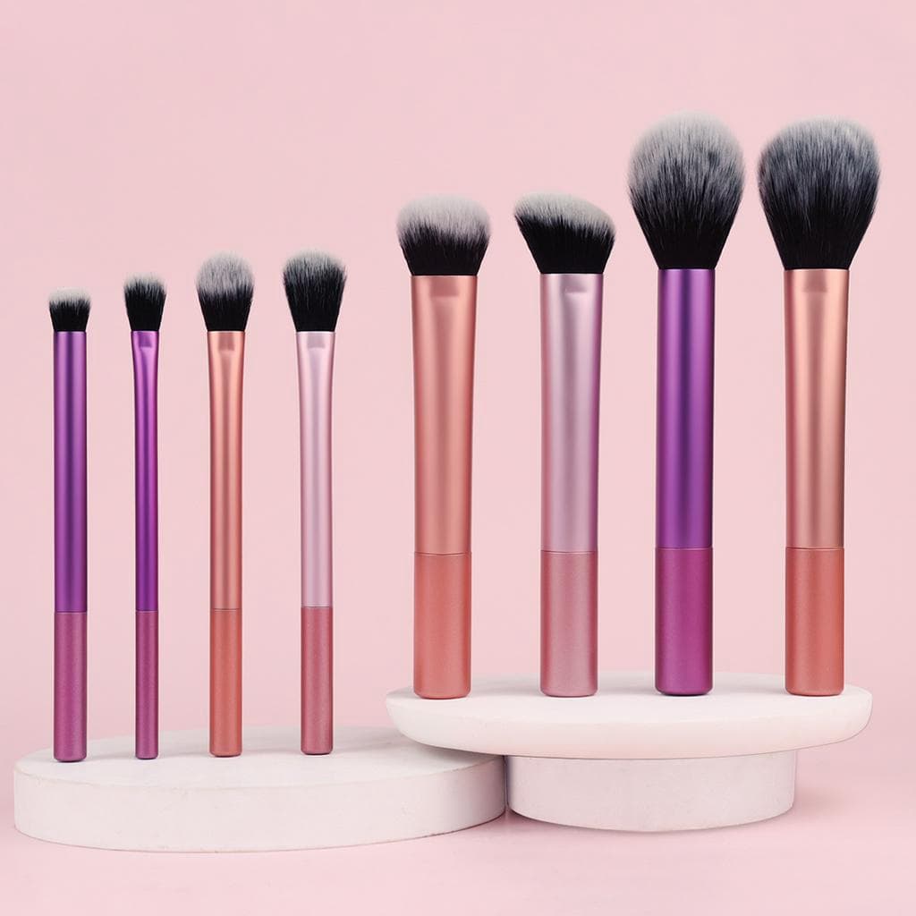 Oito Conjunto De Pincéis De Maquiagem Profissional , Blush , Contorno , Sombra , Pincel Iluminador , Ferramentas De Bele