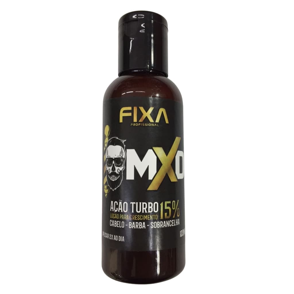 Loção MXD Fixa Profissional Para Crescimento De Barba Cabelo e Bigode 120ml