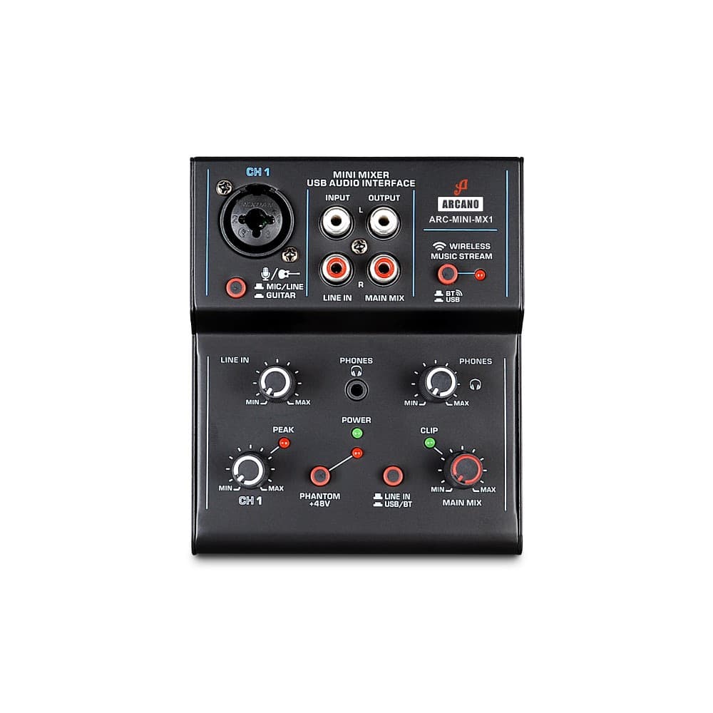 Mesa de som e interface USB Arcano ARC-MINI-MX1