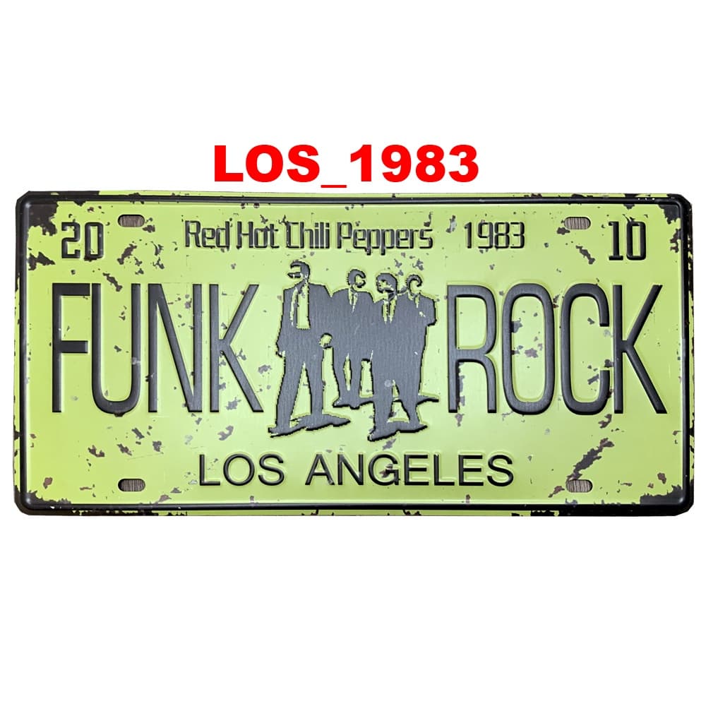 Placa Decorativa Metal Los Angeles Red Rock Vintage Califórnia Quadro Colecionador Parede Musica Retro Bar Quarto Pub