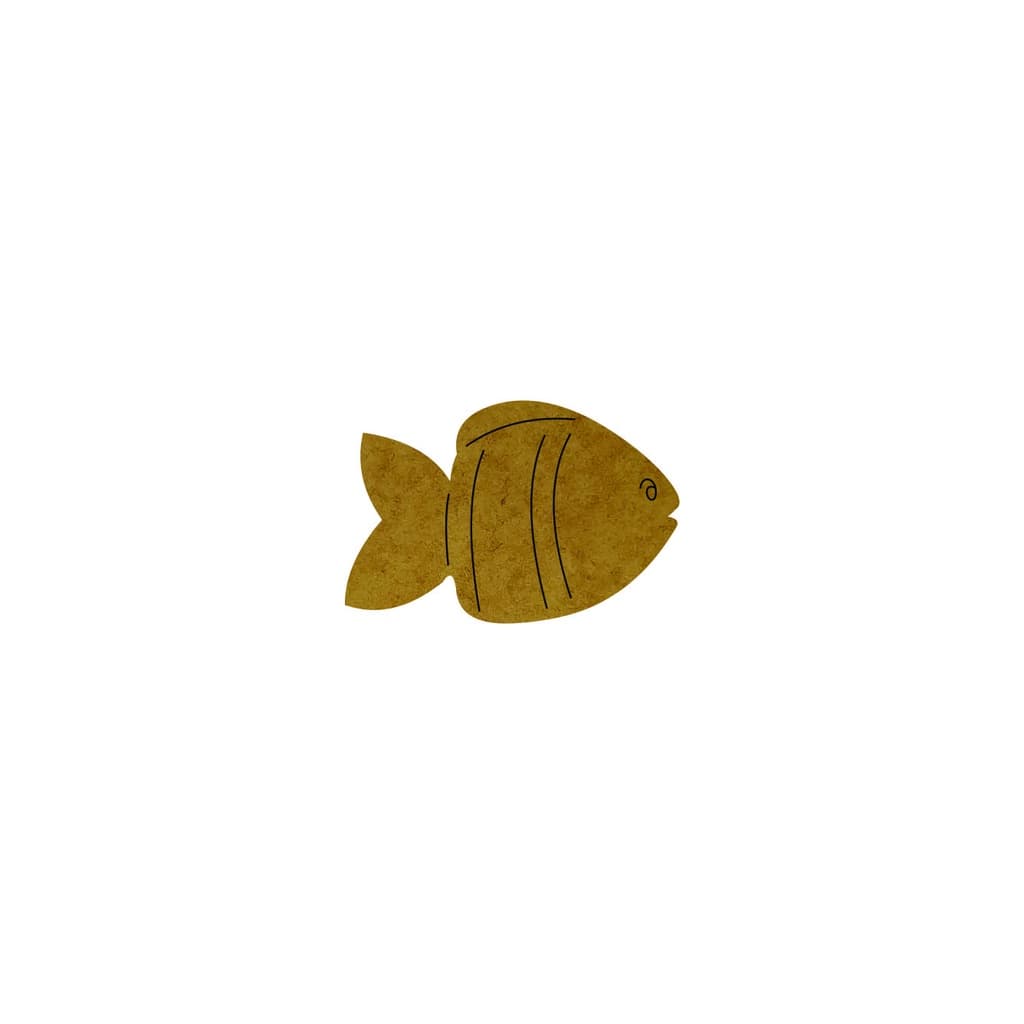 Peixe Aplique MDF Cru 6x4cm Modelo n75 Pacote 10 peças