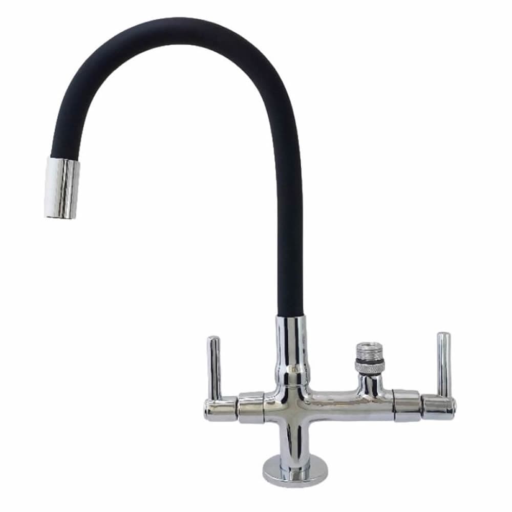 Torneira Gourmet Bancada Tubo Preto para Filtro 1/4" ou Purificador 1/2" FILTRO-2142 C80
