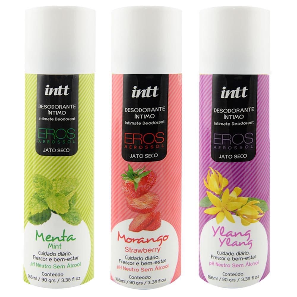 Eros Desodorante Íntimo 166ml - Sabores Escolha o Seu - Intt - Envio Já