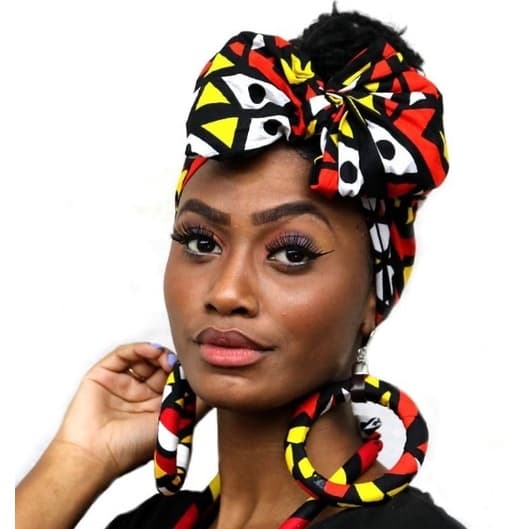 Turbante Afro Aramado + Brinco ( NOVAS ESTAMPAS)