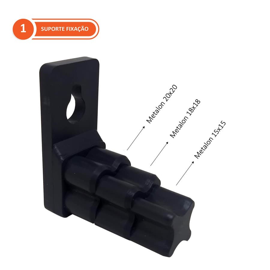 20 Suportes Fixação Forro Pvc para Metalon 15x15 | 18x18 | 20x20