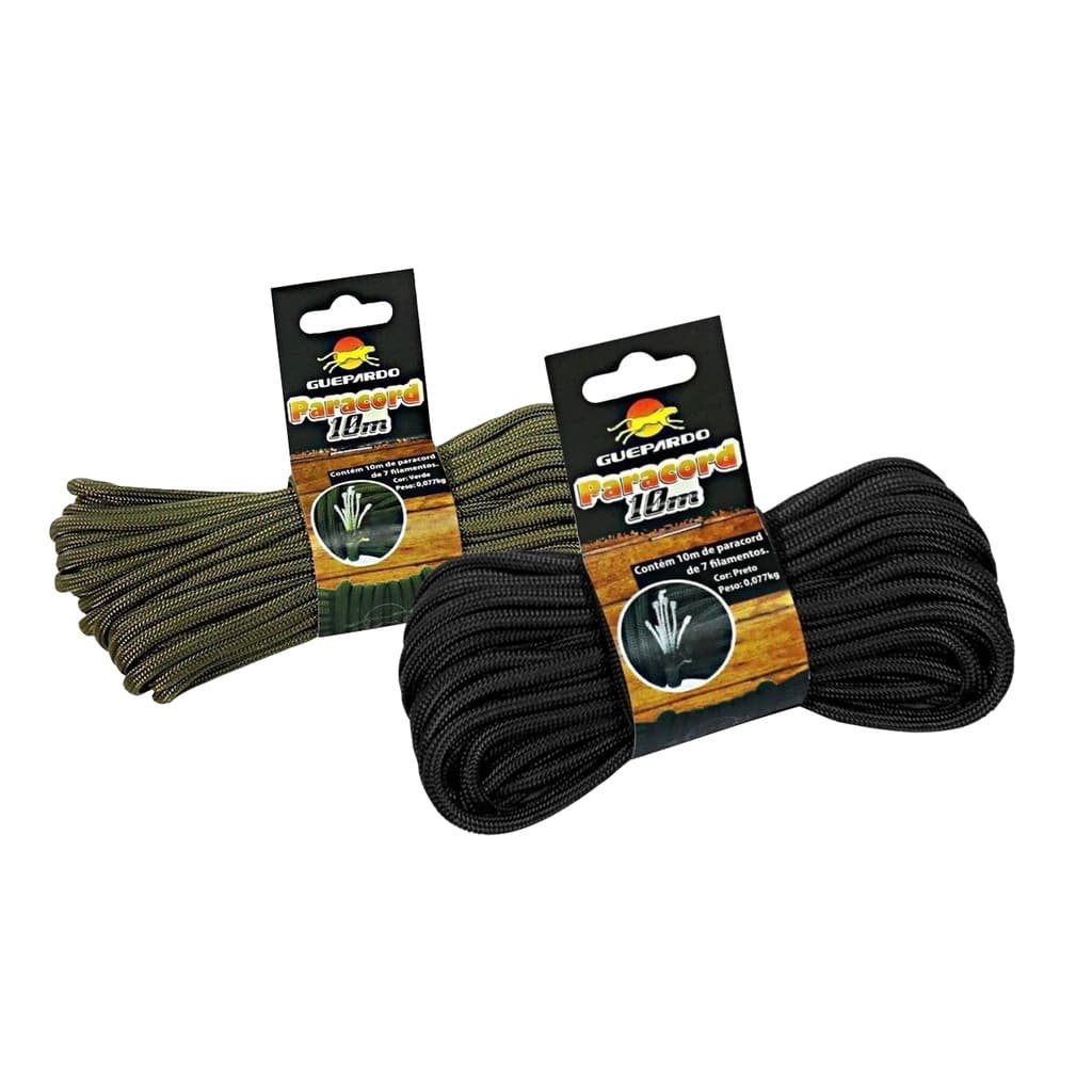Paracord Corda 10m Guepardo 7 Filamentos Até 250kg 550