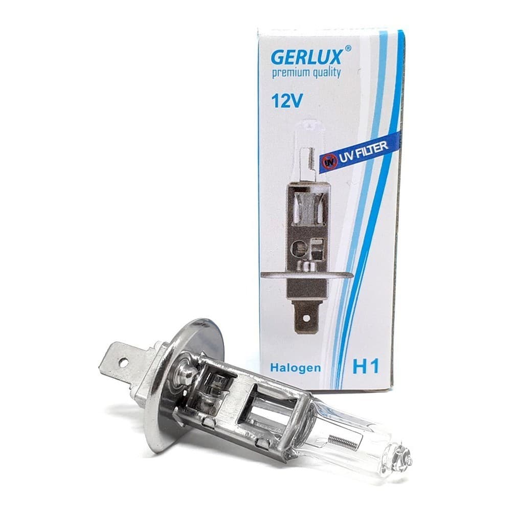 10 Lâmpadas H1 12v 55w Halogena Farol Alto Carro Amarela Gerlux Inmetro Farol Alto Barato Custo Benefício