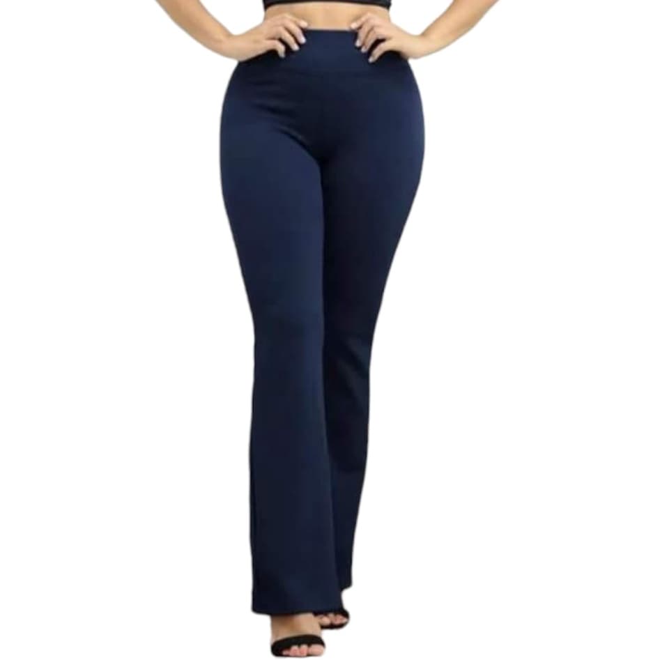 Calça Legging Flare Bailarina Suplex Boca de Sino Cintura Alta