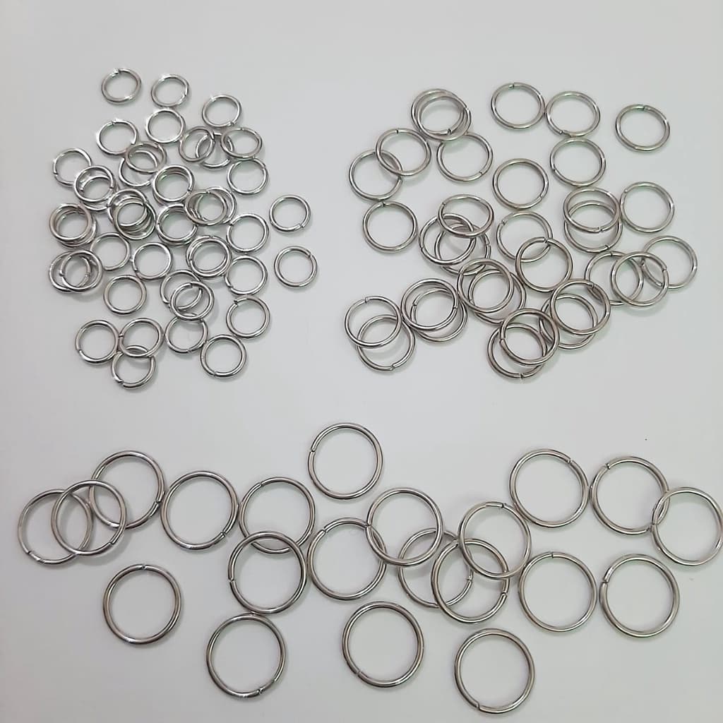 Argola Argolinhas 6mm Ou 7mm Ou 8mm Ou 10mm para Bijouterias Elo de Chaveiro