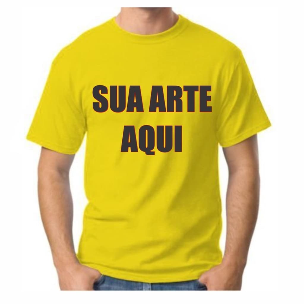 Camisa amarela personalizada da maneira que desejar, foto, imagem, frase