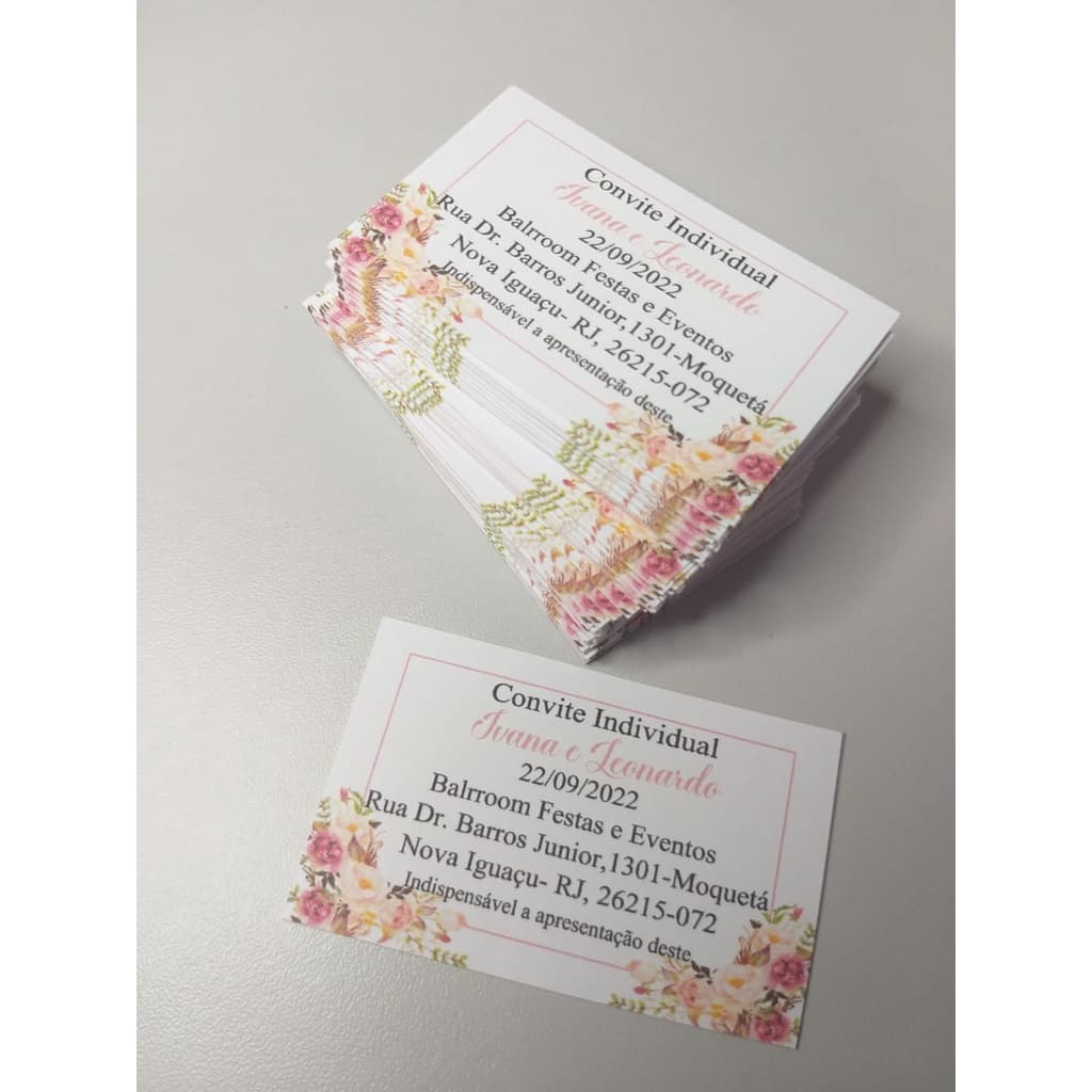 Convite individual, casamento