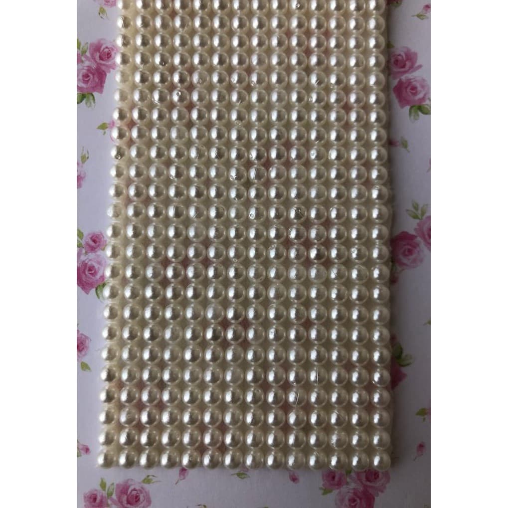 Manta de Pérolas 4mm ABS 5,5x40. Artesanato Decoração