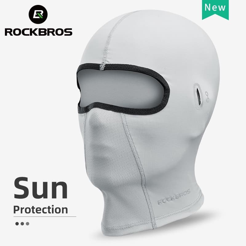 ROCKBROS Proteção Solar Ciclismo Máscara Facial Motocicleta Gelo Seda Rosto Cheio Chapelaria Para O Verão Das Mulheres D