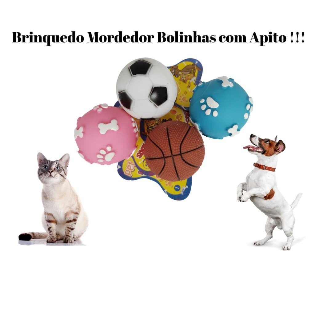 Brinquedo Mordedor Bolinha De Borracha Para Cachorros - Cães - Gatos - Brinquedo para, para seu PET , filhote brinquedos fazem a diversão dos animais.