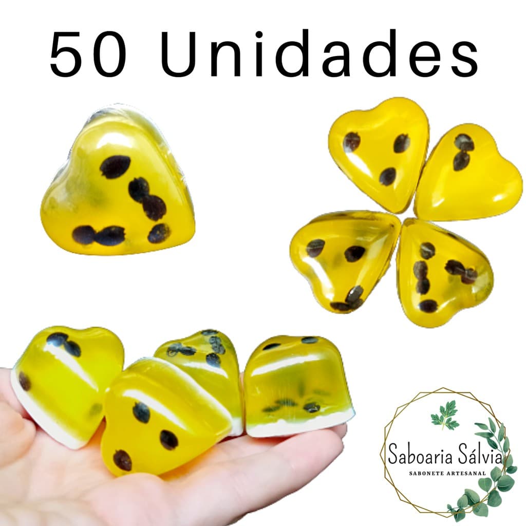 Sabonete Artesanal Maracujá - Revenda/Lembrancinha/Hotelaria - 15, 25 e 50 Unidades