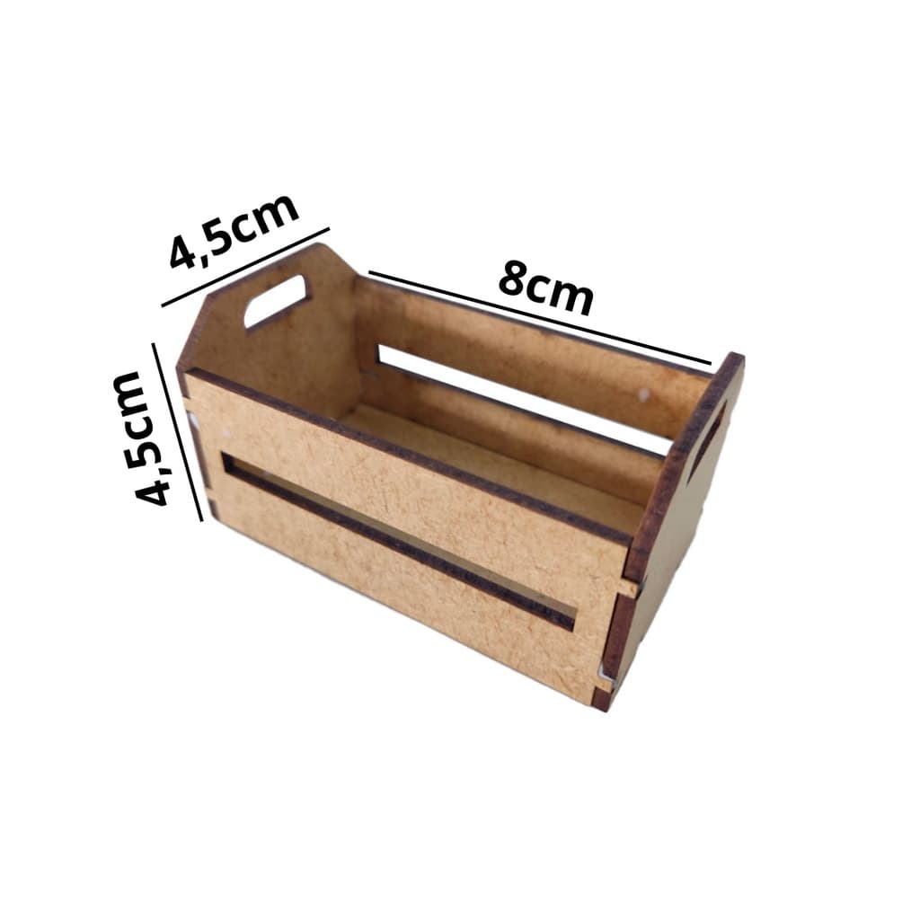 Kit 50 Mini Caixote de Feira em MDF cru Decoração Engradado