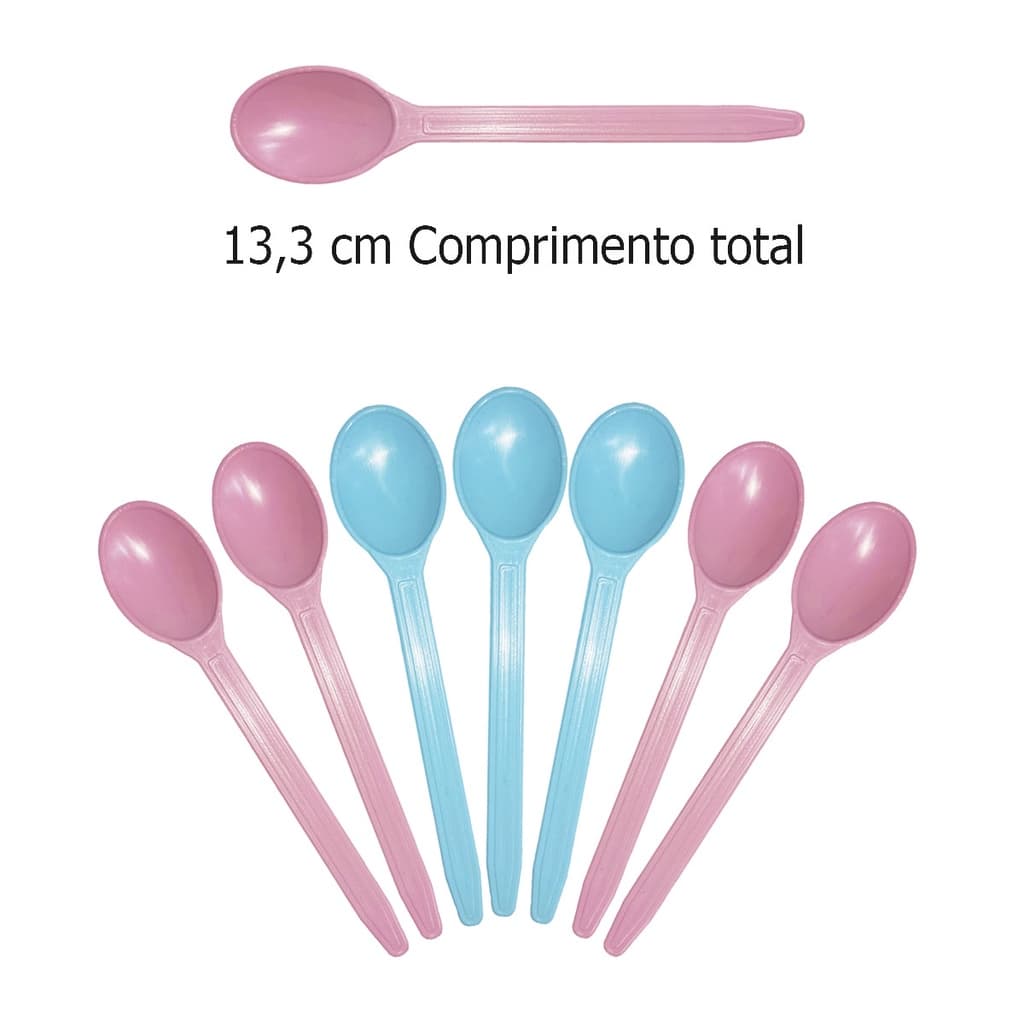 50 colherzinha açaí sorvete bolo sobremesa colher plástico reforçada