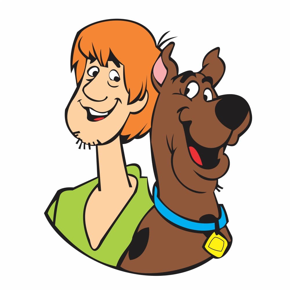 Adesivo Scooby-Doo e Salsicha 15cm X 12cm Alta Qualidade Desenhos Animados Para Decoração Carro Moto Paredes Geek Nerd
