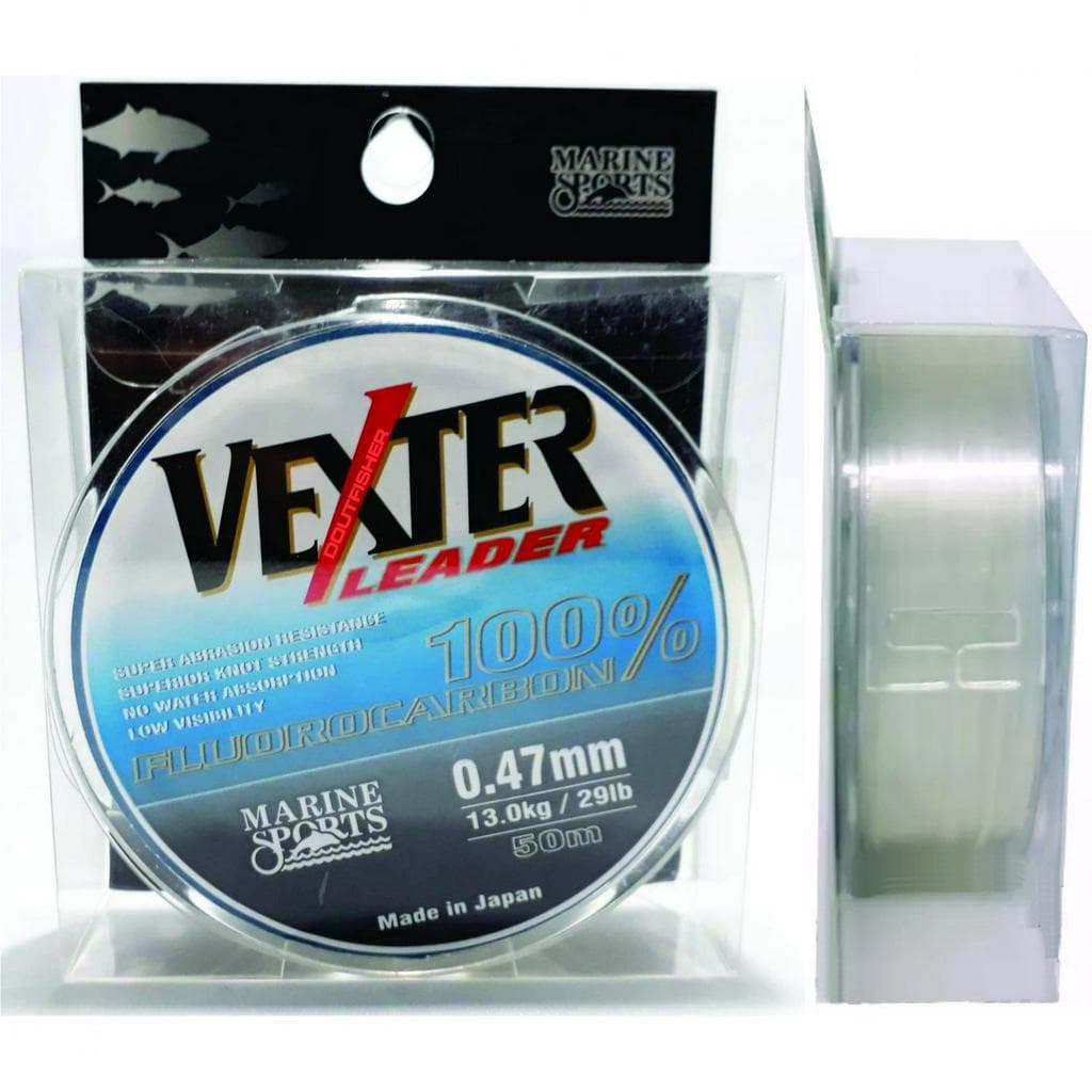 LINHA VEXTER  FLUORCARBONO 50 METROS 0,47 MM MARINE SPORTS