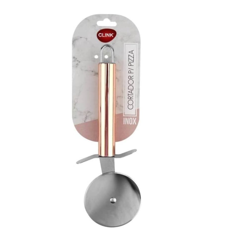 Cortador De Pizza Cozinha Rose Gold 20cm Aço Inox