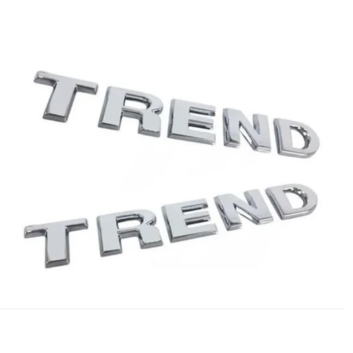 Kit 2 Emblema Letreiro Trend Cromado Volkswagen