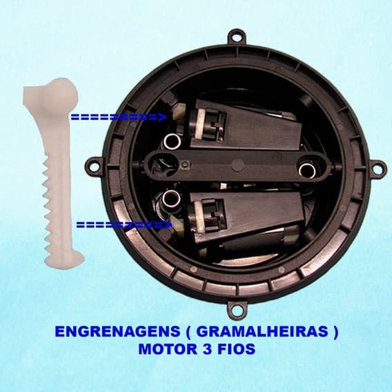 Engrenagem Reparo Para Motor 3 Fios Retrovisor - 01 PAR