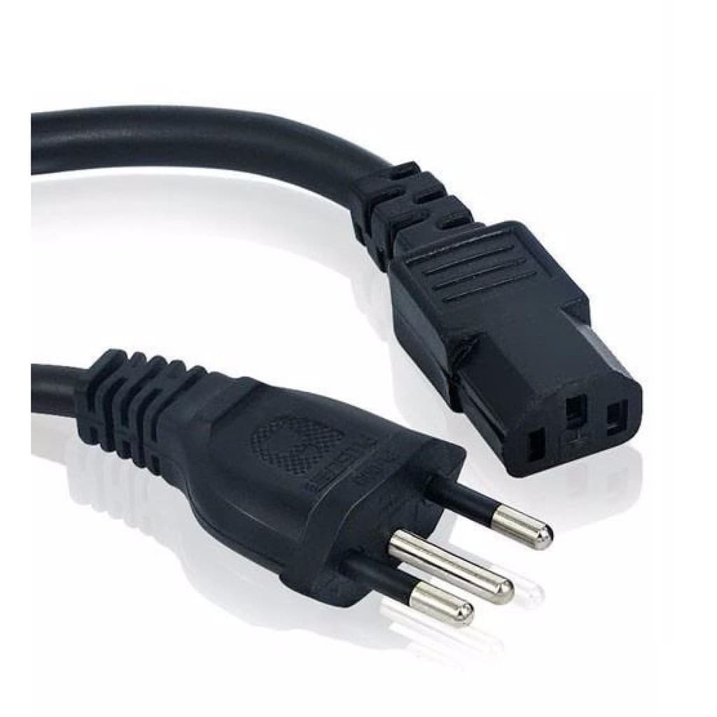 Cabo De Força Tripolar 1,20m 7mm Para Cpu E Fontes Tv
