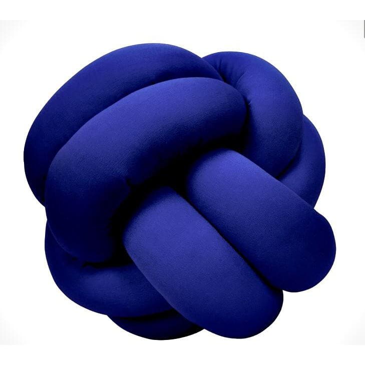 Almofada nó escandinavo dupla malha lisa Azul Marinho