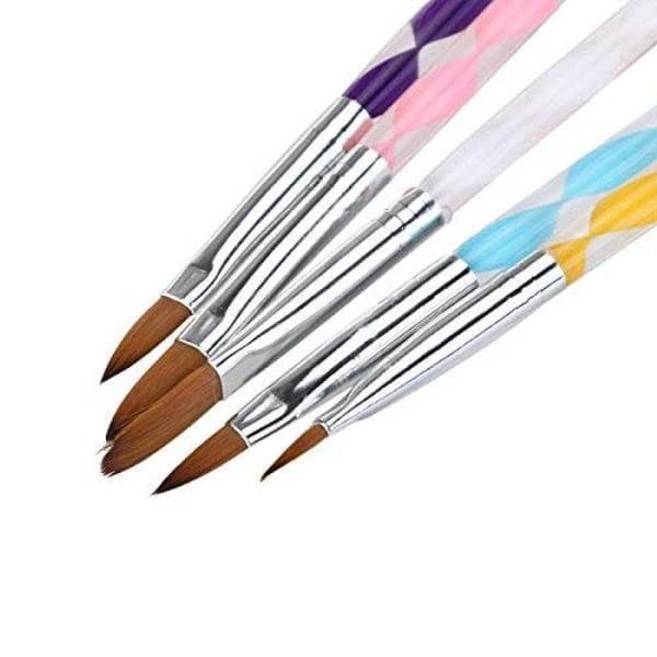 Kit 5 Pinceis de Porcelana para unhas ACRIGEL 2 4 6 8 10