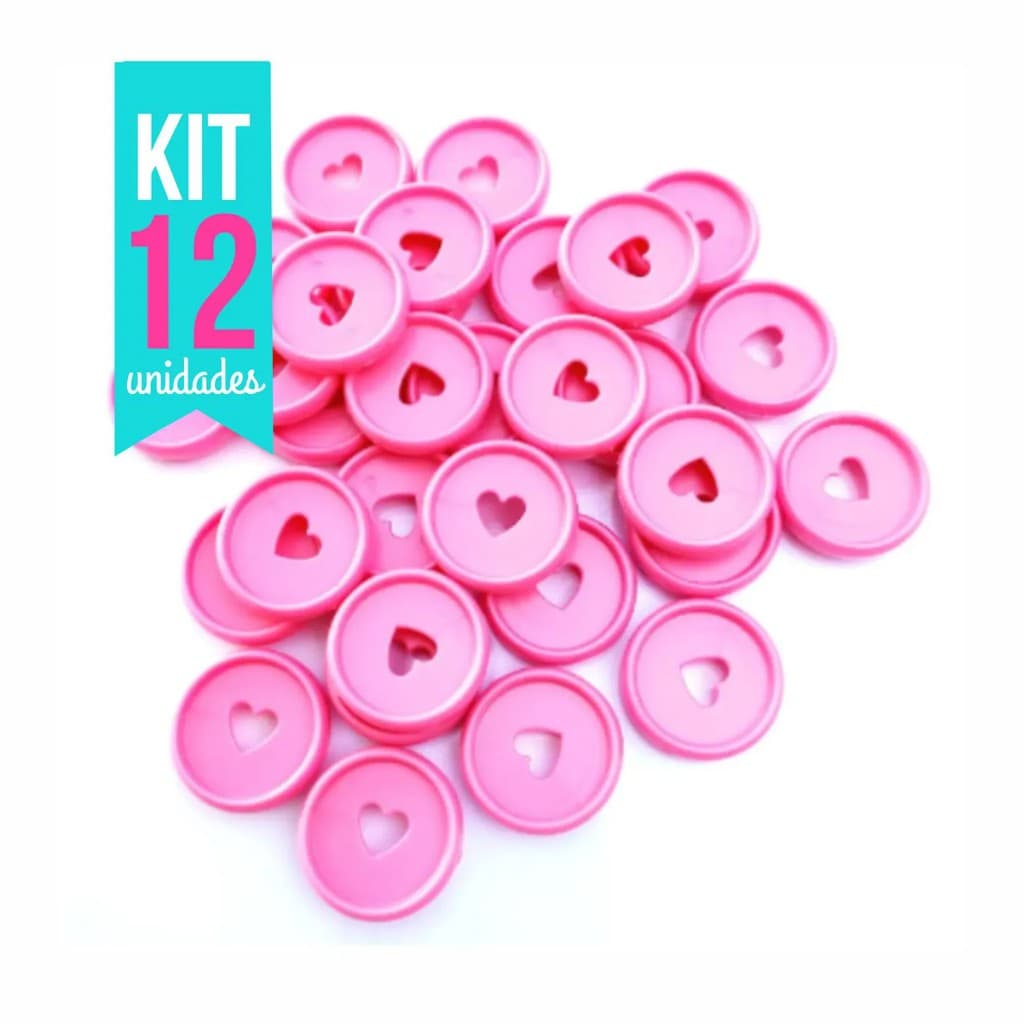 Kit 12 Discos M 24mm para Caderno Sistema Inteligente Infinito - Discos Desenho Coração - Amor Infinito Cadernos