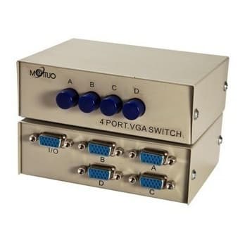 Chaveador Vga Mecanico 1entrada X 4saidas Monitor E Projetor