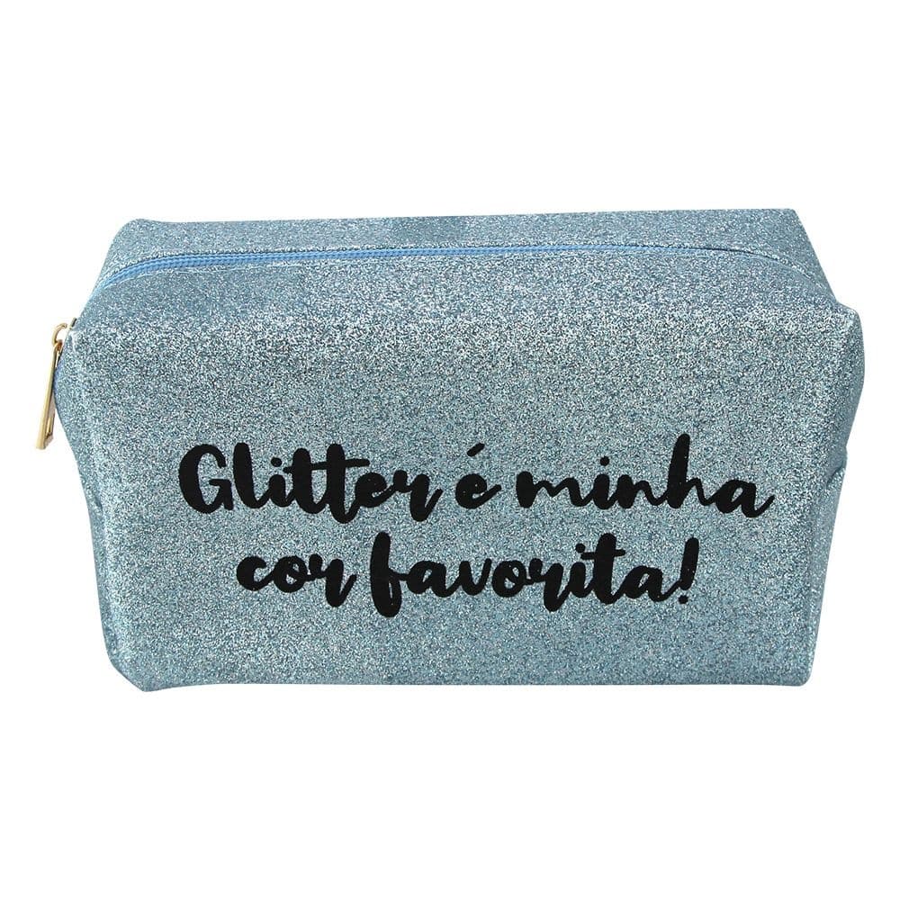 Necessaire Feminina de Glitter - Organize com Estilo e Brilho!